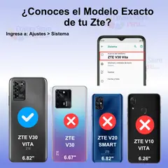 GENERICO - Funda para Zte V30 Vita con Anillo Metálico Antishock Rojo Resistente