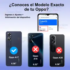 GENERICO - Funda de Oppo A17 con Anillo Metálico Antishock Rojo Resistente