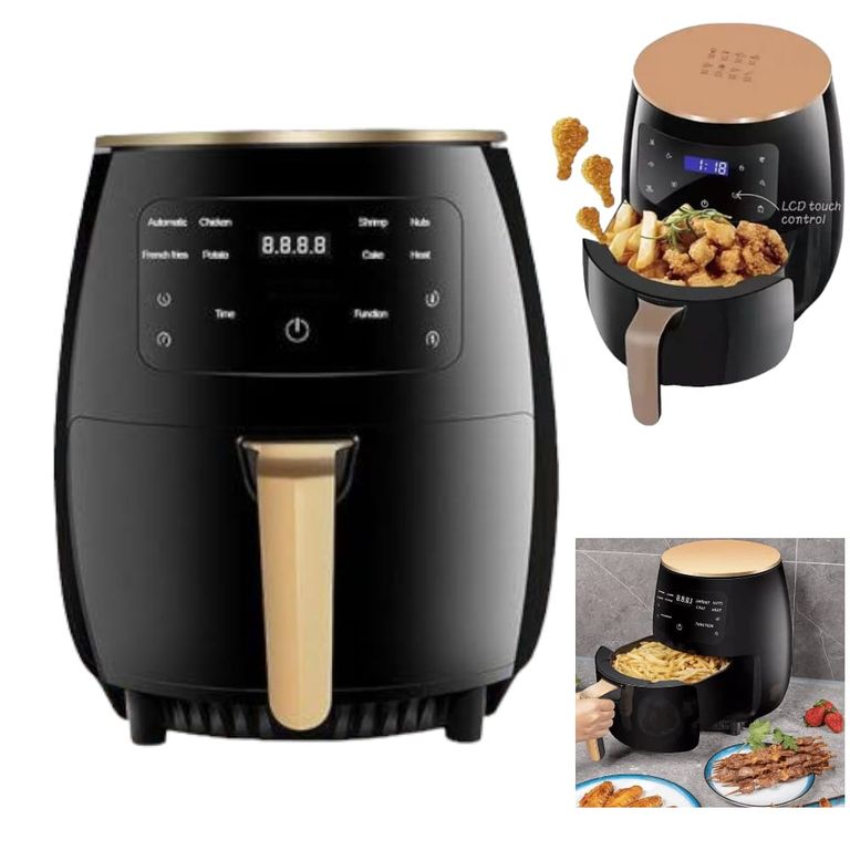 Freidora de Aire 6Litros 2400W Temperatura Regulable hasta 200°C