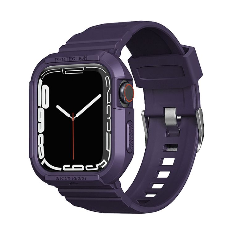 Case Correa Rugged Armor Pro para Apple Watch 45mm44mm purpura