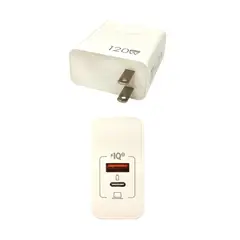 BIG GER - CARGADOR ADC-GAN002 USB-C y USB de 120W COLOR BLANCO