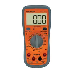 TRUPER - Multímetro digital para mant automotriz con RMS verdadero COD 10403