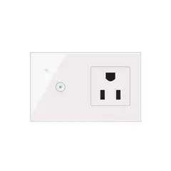 OEM - Enchufe con Interruptor de 1 Botón Inteligente Wifi Blanco