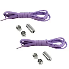 GENERICO - Packx2 Cordones o Pasadores Elasticos Color Morado Claro - Lila - 1