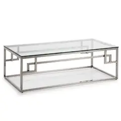 ALTO HOGAR - Mesa de Centro Waleska Acero Inoxidable