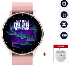 GENERICO - Smartwatch Deportivo ZL02 Rosado Audífonos Blanco