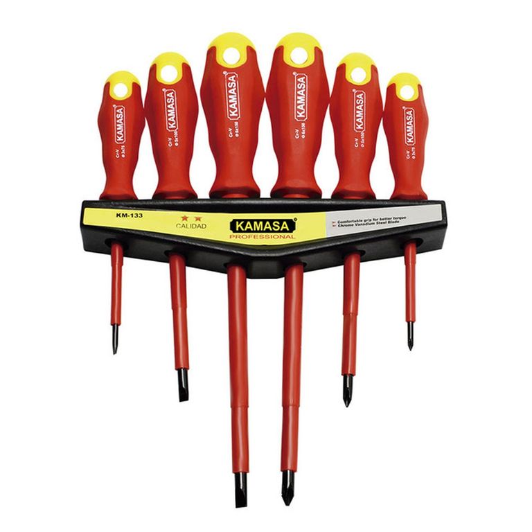 Set de Destornilladores Aislados x 6 Unidades KM133
