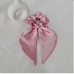 GENERICO - Scrunchie lazo de Satín - No daña el cabello - Palo Rosa