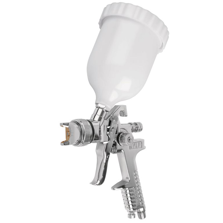 Pistola p/pintar gravedad HVLP vaso plástico, 1.4 mm COD 12128