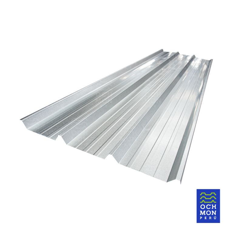 Techos Metalicos Aluzinc TR4 Natural 025mm de 105cm x 300cm de largo