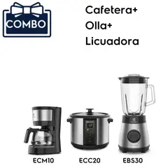 ELECTROLUX - Combo: Cafetera (ECM10) + Olla (ECC20) + Licuadora (EBS30)