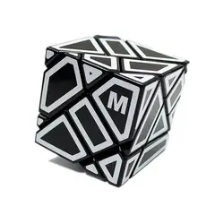 GENERICO - Cubo 3x3 Ghost Fondo Negro Con Stickers Blancos NINJA