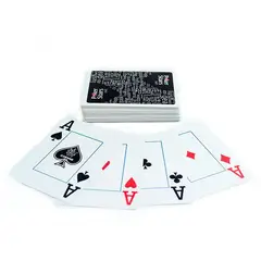 GENERICO - Naipes de Plastico POKER STARS Negro