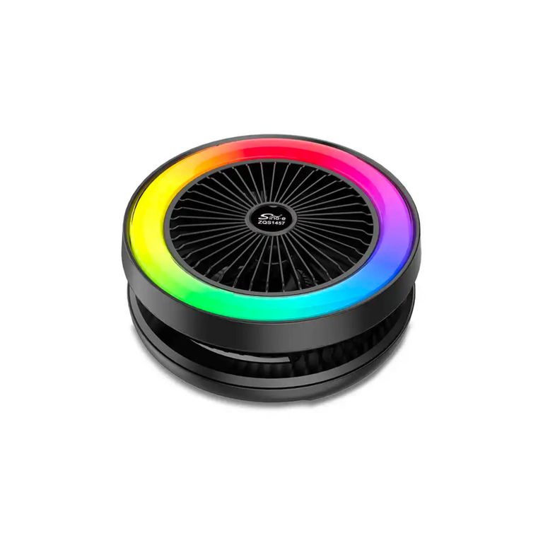 Ventilador Parlante de Escritorio con Luz RGB 3 en 1