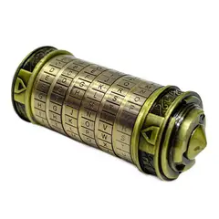 GENERICO - Cryptex Da Vinci Criptex Bronce METAL PUZZLE