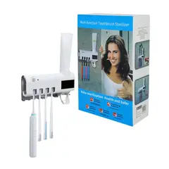 GENERICO - PORTACEPILLOS ESTERILIZADOR DE LUZ UV-A Y DISPENSADOR DE CREMA DENTAL