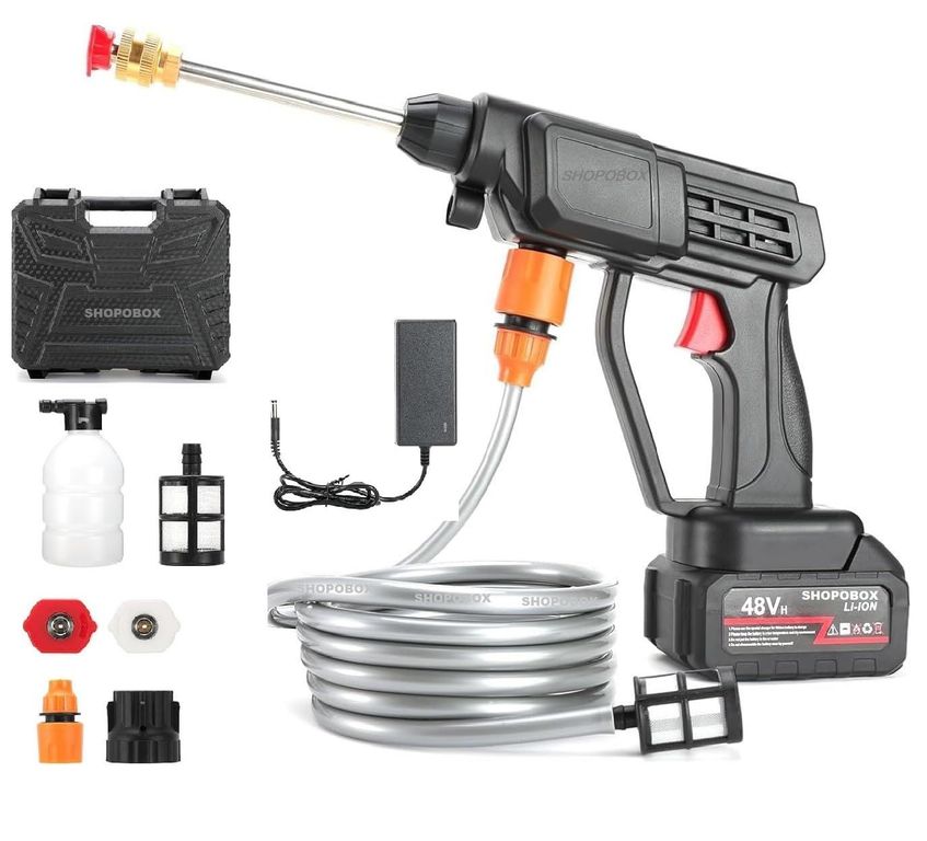 HIDROLAVADORA PORTATIL DE ALTA PRESION PARA AUTO 48 V