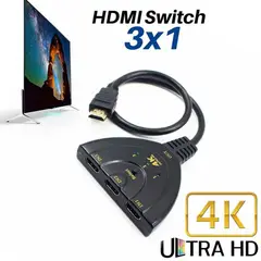 GENERICO - Hdmi Switch 4k 3x1 Splitter Cable Full Hd 1080p 3d Multiplicador