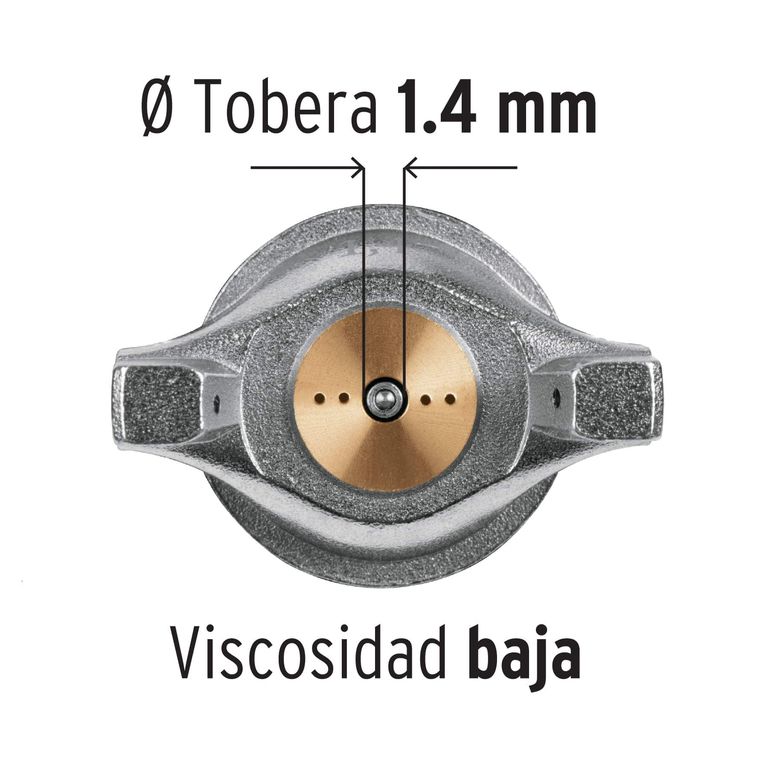 Pistola p/pintar gravedad LVMP vaso aluminio, 1.4 mm COD 11095
