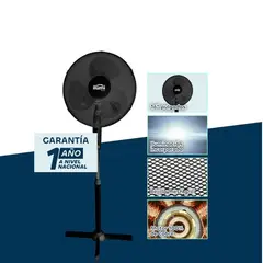 ILUMI - Ventilador de Pedestal 3 Velocidades con Iluminación 45W