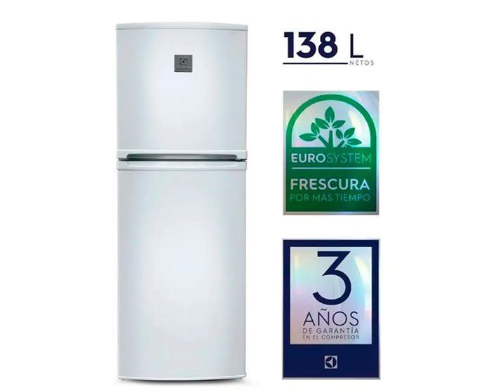 Refrigeradora 138 Lt Top Freezer ERT18G2HNW Blanca