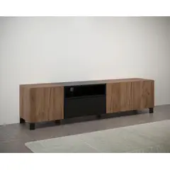 TU MESITA - Mueble para TV Atlas color Macadamia/Negro