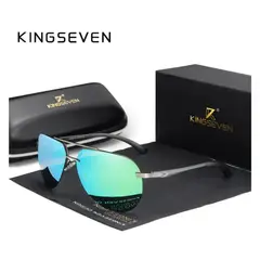 KINGSEVEN - Lente Aviador Polarizadas de aluminio proteccion uv400