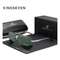 KINGSEVEN - Lente Aviador Polarizadas de aluminio proteccion uv400