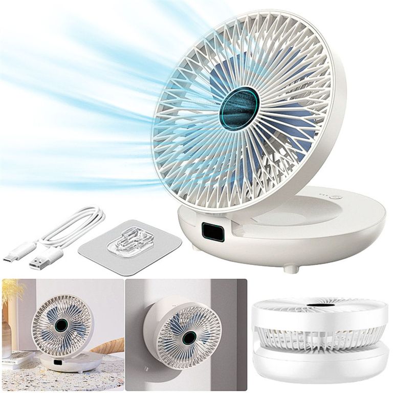 Ventilador Portátil Recargable Blanco