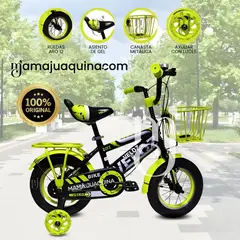 VELOX - Bicicleta Para Niño Aro 12 «MONTAÑERITA» Lemon