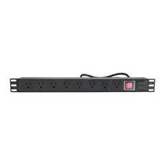 AMERICAN NET - PDU Supresor De Picos 8 Tomas - Rack Metal- cordon 2.9 Metros