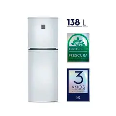 ELECTROLUX - Refrigeradora 138 Lt Top Freezer ERT18G2HNW Blanca