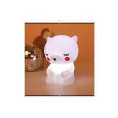 GENERICO - Mini Lampara Nocturna Luz Led Infantil Osito Blanco