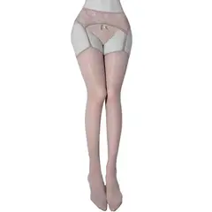 GENERICO - LENCERIA EXCLUSIVA Medias con Tirantes de Malla en el Abdomen