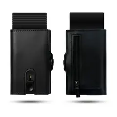 GENERICO - Billetera Cuero Genuino Oil Wax Luxury RFID Tarjetero