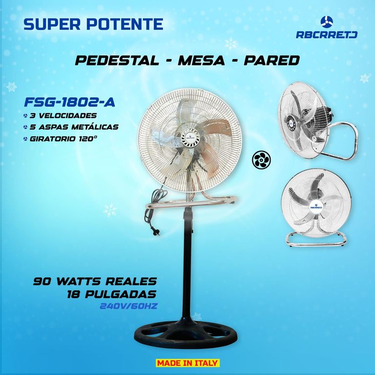 Ventilador de Pedestal 18 pulgadas FSG-1802-A Rbcrreto metal