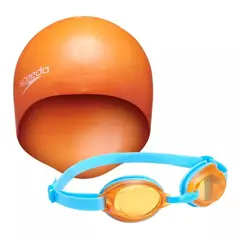 SPEEDO - SET DE LENTE NATACIÓN JET JUNIOR ORANGE