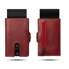 GENERICO - Billetera Cuero Genuino Oil Wax Luxury RFID Tarjetero