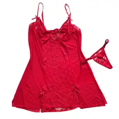 GENERICO - Babydoll Rachael más Tanga hilo regulable Lencería fina