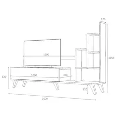 TU MESITA - Mesa de TV Moderna Rossy Marrón