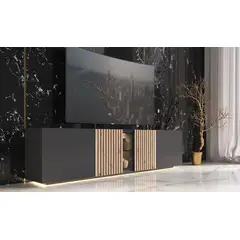 TU MESITA - Mesa de TV Moderna Power color Negro/Duna