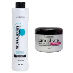 LANOSTERIN - Pack crema Alisadora Para Cabello y Neutralizante Fijador Mk