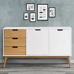 TU MESITA - Aparador Vintage Moderno Abril Blanco 140cm