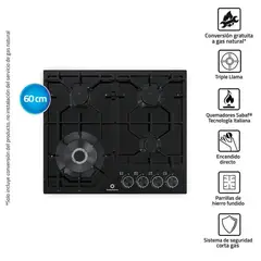 INDURAMA - COCINA EMPOTRABLE 4 QUEMADORES EGASI-604CGNE