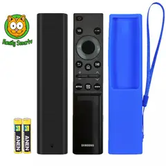 UNIVERSAL - Control Compatible Para Samsung Smart Au7000 Au8000 + Funda Azul
