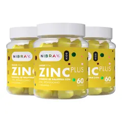 NIBRAY - Zinc Betaglucano Vitamina C para Niños Pack 3 Frascos Kids