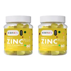 NIBRAY - Zinc Betaglucano Vitamina C para Niños 2 Frascos Kids