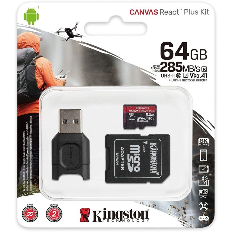 64GB Canvas React Plus 8K UHS-II MicroSDXC - MLPMR264GB