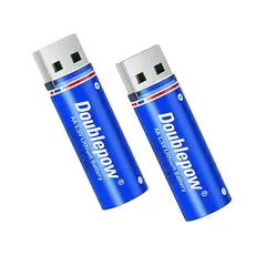 GENERICO - Pilas de litio recargable de litio AA 15v doublepow pack 2unidades