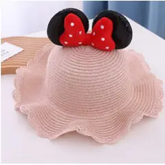 GENERICO - Set de Cartera y Sombrero Minnie con Lentejuelas ROSADO